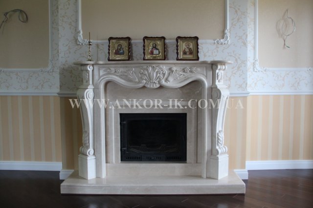 Kamin-iz-oniksa Marble fireplace Камин из мрамора Камін із мармуру