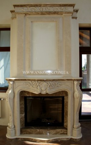 Marble fireplace Камин из мрамора Камін із мармуру