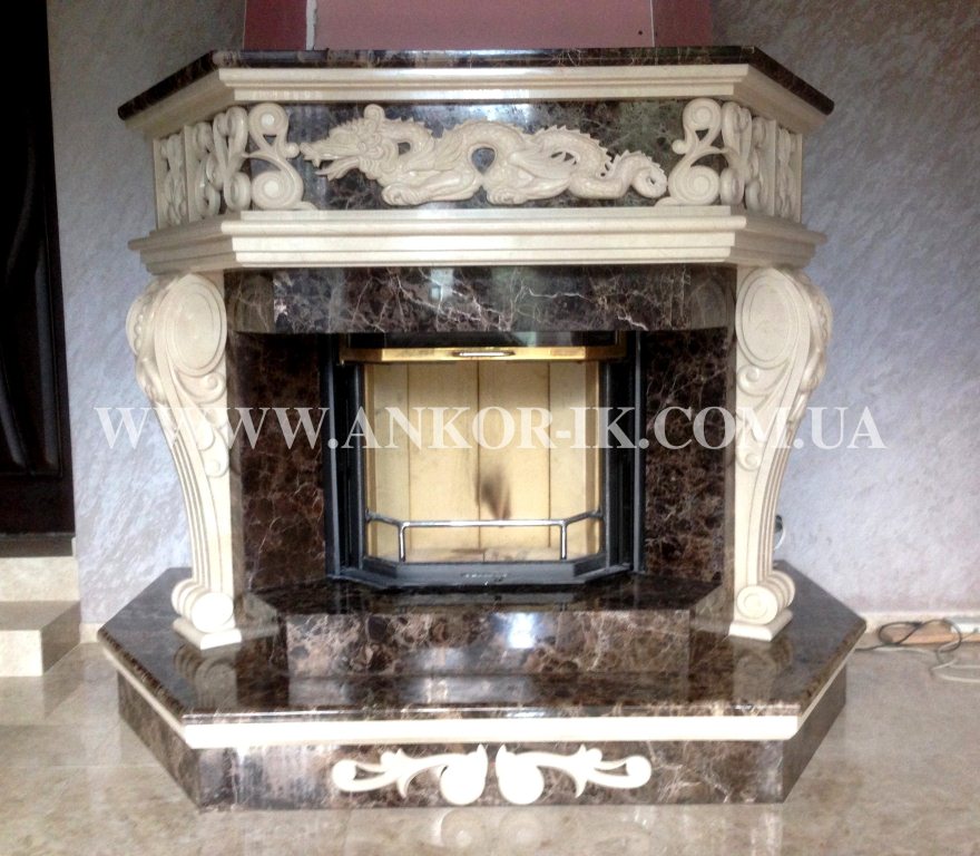 Marble fireplace Камин из мрамора Камін із мармуру
