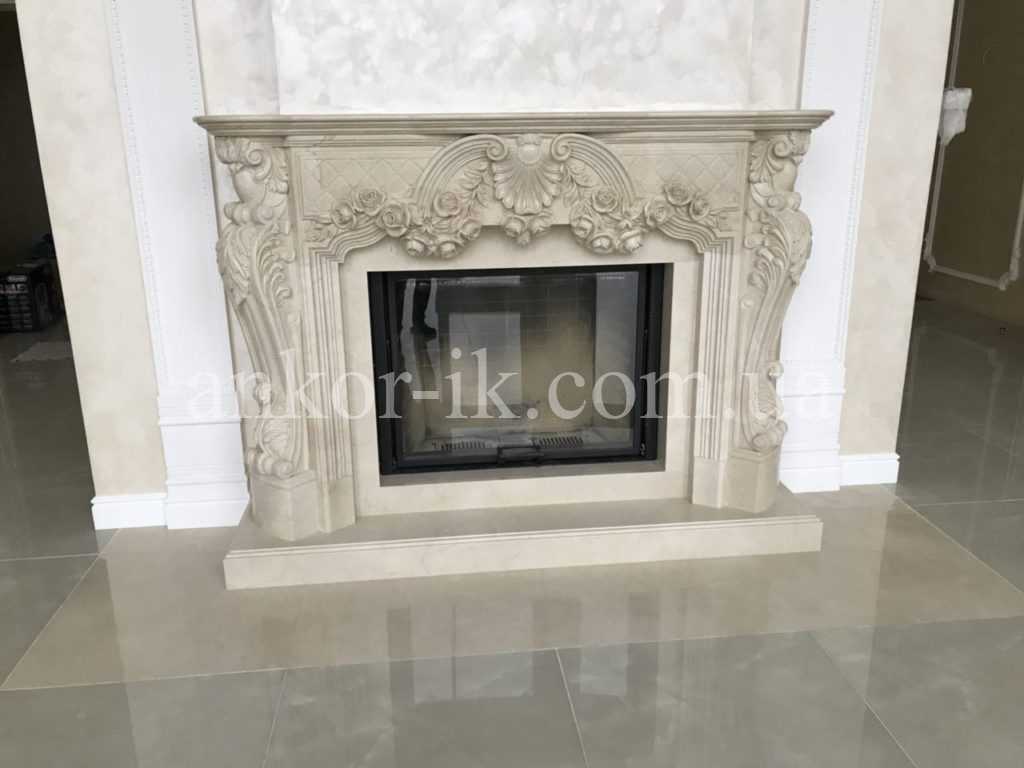 Marble fireplace Камин из мрамора Камін із мармуру