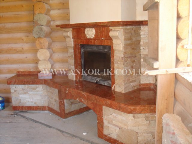 Marble fireplace Камин из мрамора Камін із мармуру