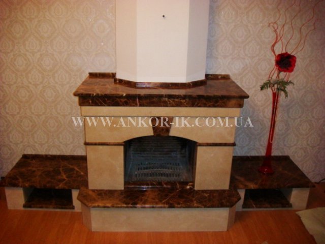Marble fireplace Камин из мрамора Камін із мармуру
