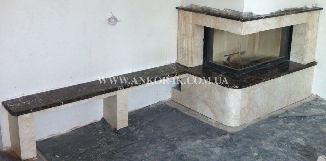 Marble fireplace Камин из мрамора Камін із мармуру