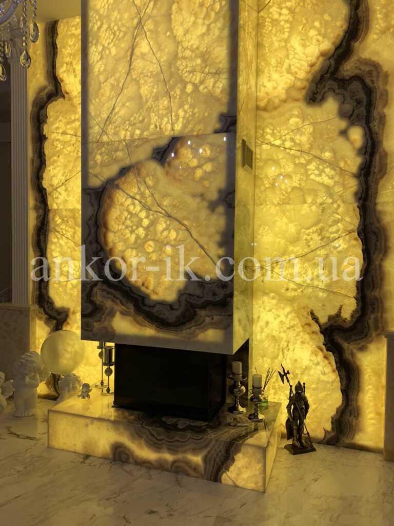 Kamin-iz-oniksa Marble fireplace Камин из мрамора Камін із мармуру
