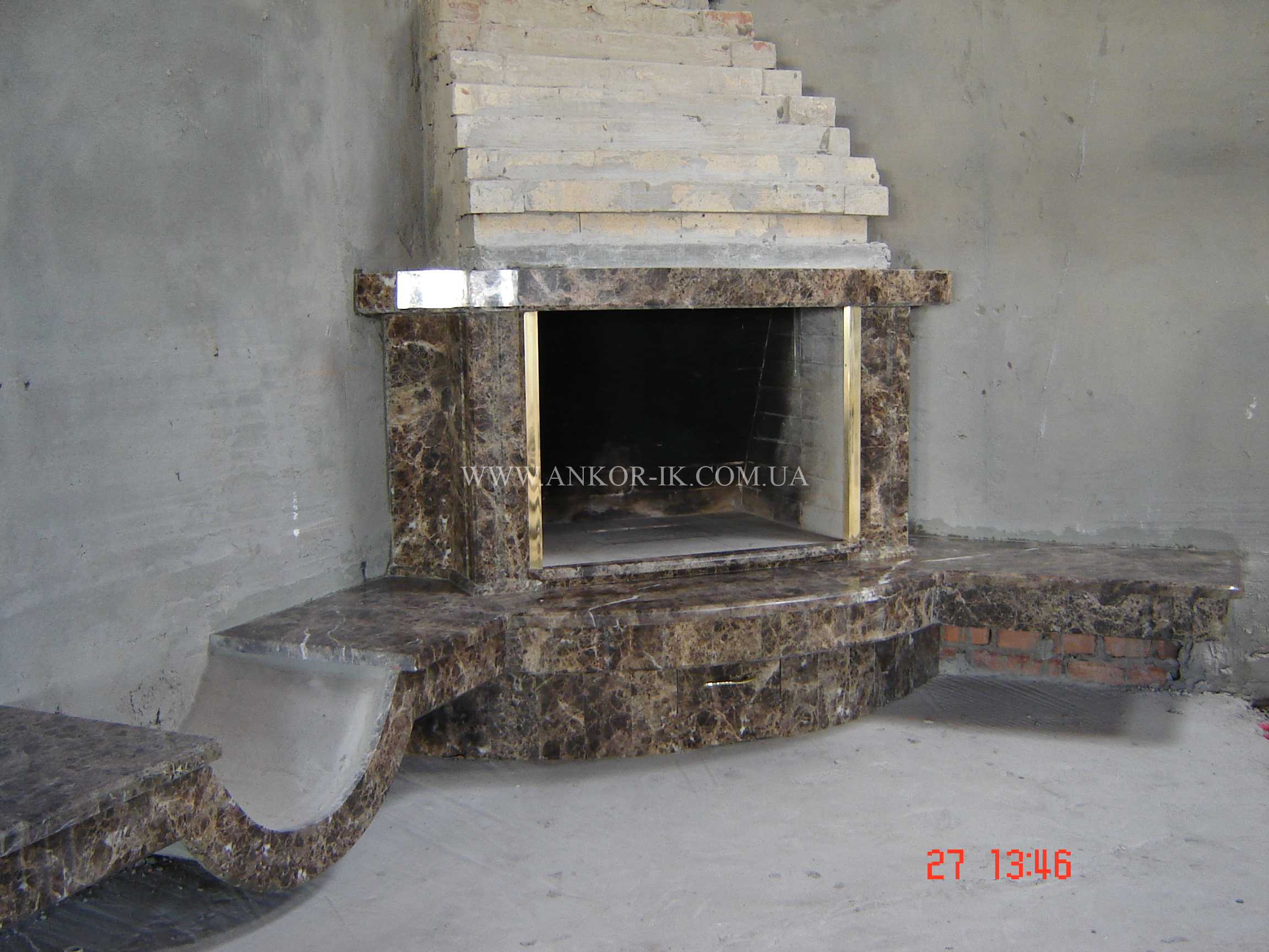 Marble fireplace Камин из мрамора Камін із мармуру