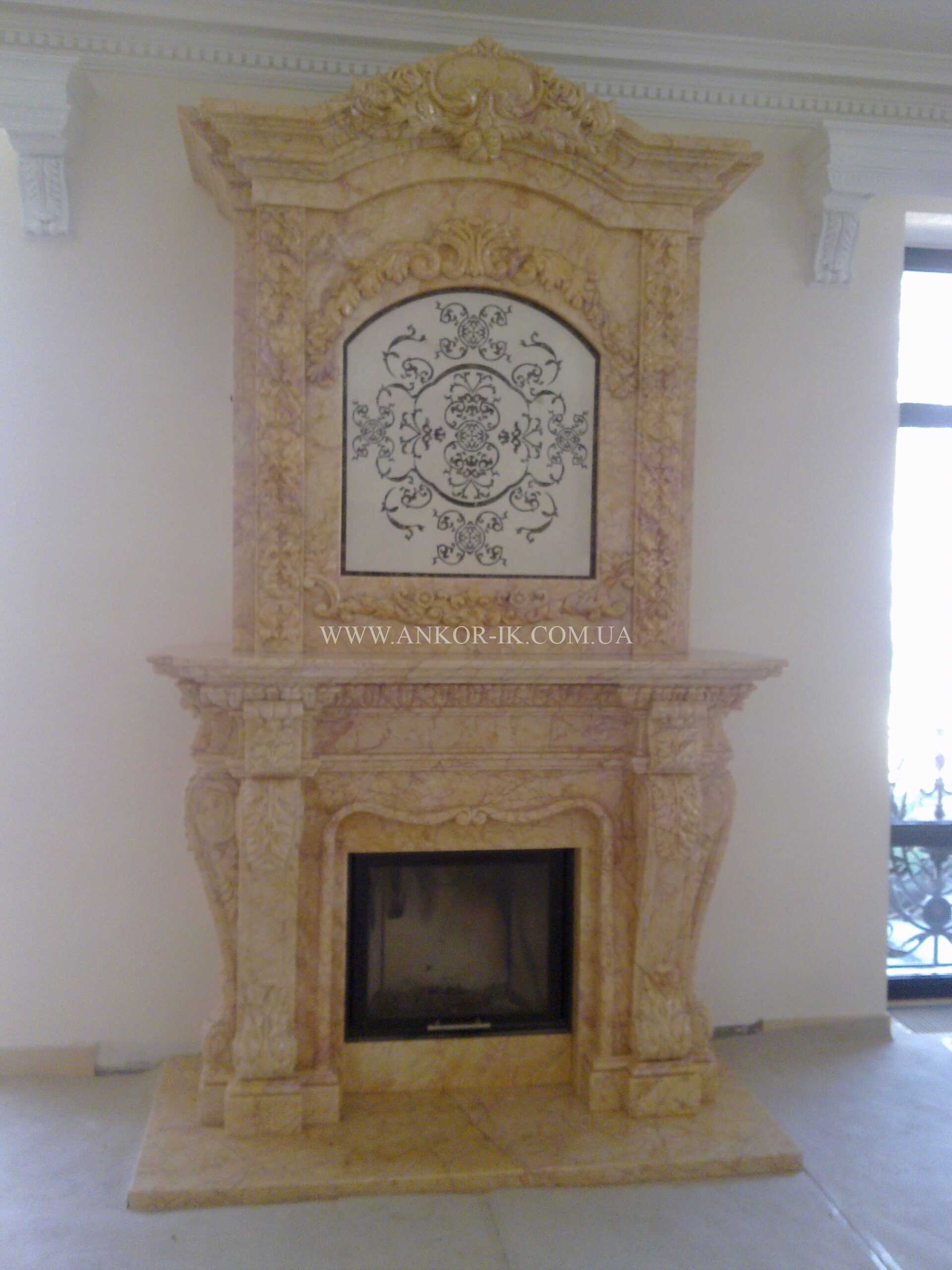 Marble fireplace Камин из мрамора Камін із мармуру