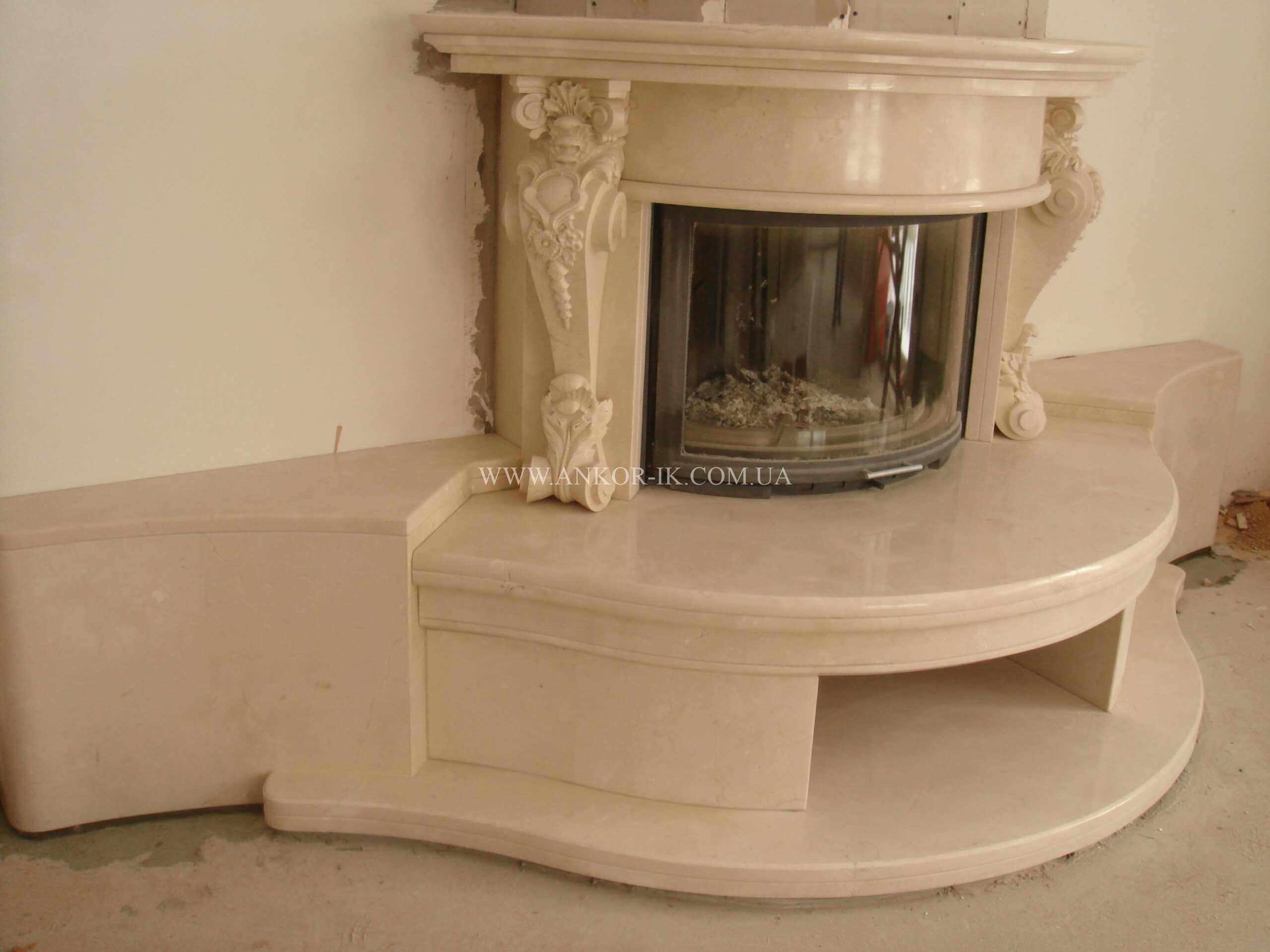Kamin-iz-oniksa Marble fireplace Камин из мрамора Камін із мармуру