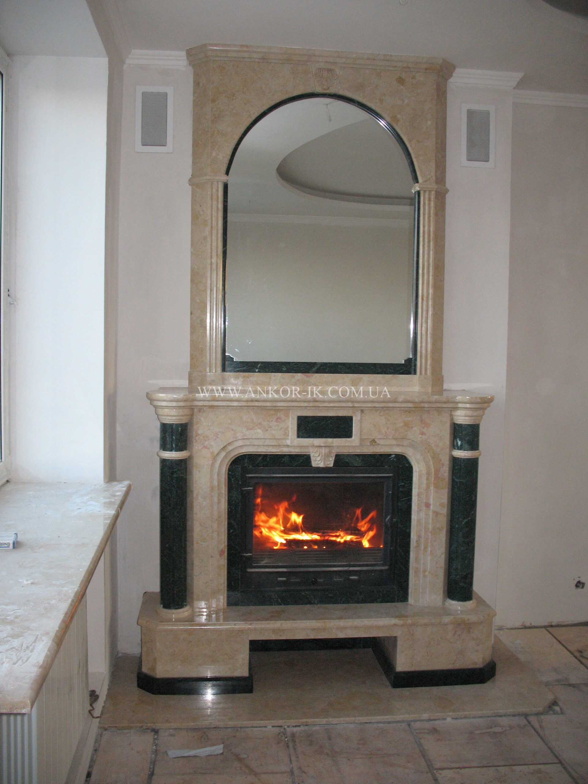 Marble fireplace Камин из мрамора Камін із мармуру