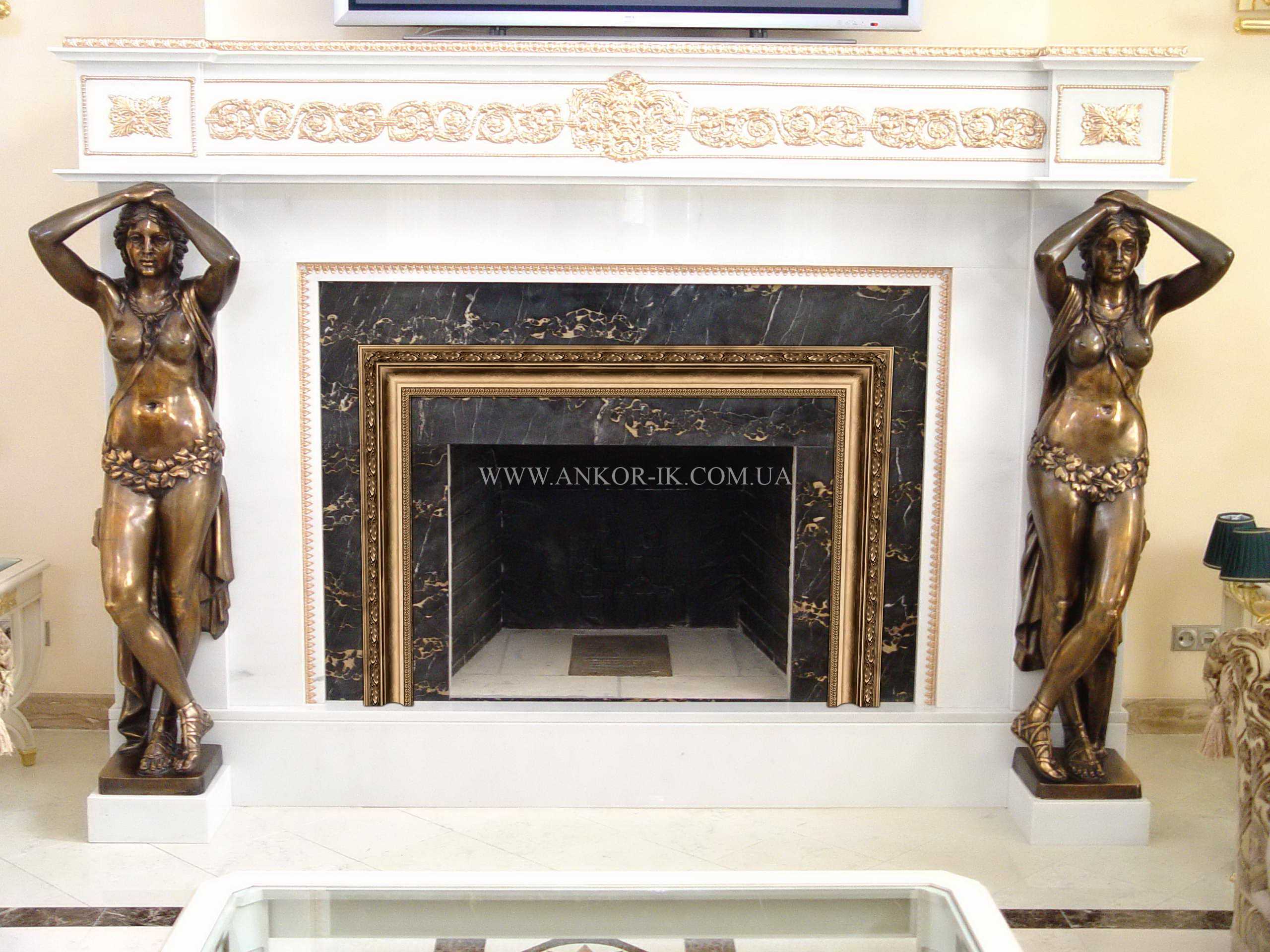 Kamin-iz-oniksa Marble fireplace Камин из мрамора Камін із мармуру