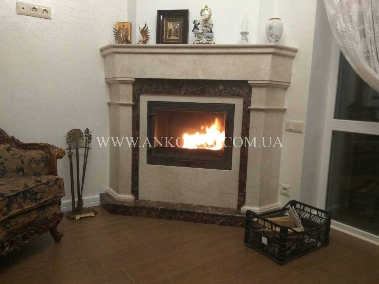 Marble fireplace Камин из мрамора Камін із мармуру